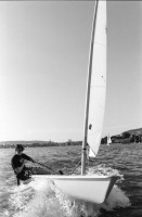 Image of sheet 19960640 photo 4: Junioren Laser Segel Segeln Training am Zürichsee. Juli 1996 √ Zürich ZSC
sailing lake zurich water sport