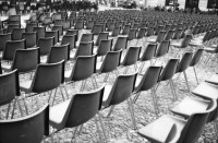 Image of sheet 19960720 photo 28: Die Bestuhlung des Filmfestival Locarno auf der Piazza 1996 √ Tessin Ticino Film Pellicula Festival chairs Kanton Switzerland Suisse Svizzera