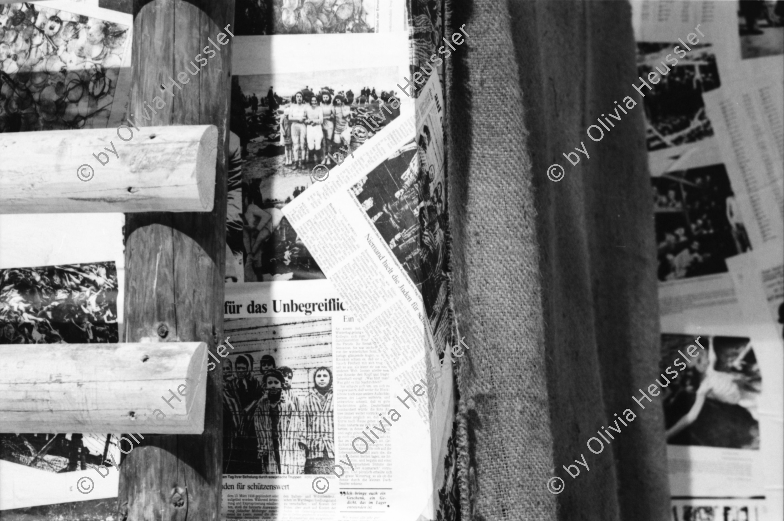 Image of sheet 19960730 photo 28: frtsg. Bettina Bräm auf Corvette mit Sturmgewehr vor Cannabisfeld. Arbeit macht frei. Vom Toitland Europa. Akko Theater Zentrum Israel am Zürcher Theaterspektakel. Mit Nr. 34 Haled Abu Ali. Zürich 1996
