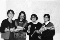 Image of sheet 19970020 photo 16: Frauen Informations Zentrum FIZ Frauen Portrait
FIZ Advocacy and Support for Migrant Women and Victims of Trafficking
Zürich Kreis fünf 5, Switzerland Europe Group 1997
© 1997, Olivia Heussler 
Brigitte Schmid, Eva Danzl, Maritza Le Breton, Carminha Pereira
