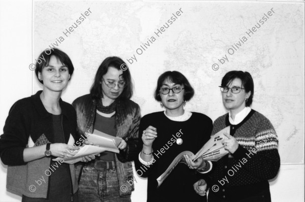 Image of sheet 19970020 photo 16: Frauen Informations Zentrum FIZ Frauen Portrait
FIZ Advocacy and Support for Migrant Women and Victims of Trafficking
Zürich Kreis fünf 5, Switzerland Europe Group 1997
© 1997, Olivia Heussler 
Brigitte Schmid, Eva Danzl, Maritza Le Breton, Carminha Pereira