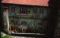 Image of sheet 19970040 photo 15: Swiss Miniature in Melide mit Polin Zug kompositionen Gleis Bahnhof Longines IKRK Genf Hauptsitz Polin Grossmünster EidechseBotta Zelt 1991