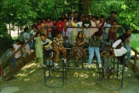 Image of sheet 19980240 photo 3: Quartierhaus Kreis fünf 5 Amt für Soziokultur 05.98 Zürich, Schweiz Switzerland Europe kids playground animation children youth Jugendliche
nr. 18 mit silvia grilles links unten.