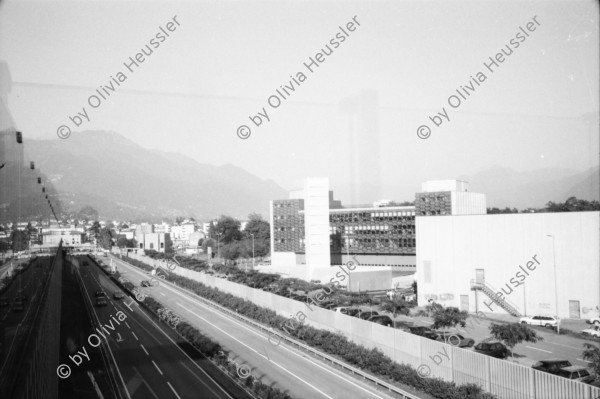 Image of sheet 19980390 photo 29: Victoria Salinas Grossmutter von Alis und Alis an der Bahnhofstrasse in Zürich auf einer Plastikkuh. Graffiti Mural Gordevio Valle Maggia Severin Müller badet die kleine Gina Burri Tochter von Yasmine stillt Gina. Autobahn Tunnel Einfahrt Süd Locarno Umfahrung. Locarno Filmfestival UBS Plakat Ken Loach Piazza Nacht Tessin