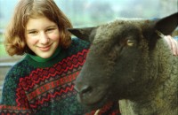 Image of sheet 20000230 photo 3: Schafzucht mit Biofleisch Bauernhof Landwirtschaft Schafe und Mädchen Kind