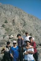 Image of sheet 20013001 photo 33: Pakistan Hazarganji National Park Quetta Baluchistan 2001 

Hazara Flüchtlinge aus Afghanistan auf einem Ausflug im Chiltan Gebirge bei Mastung
Gruppenbild student Schule  school refugees afghan 

Hazāra (Persian: هزاره‎) are a Persian-speaking people who mainly live in central Afghanistan. They are overwhelmingly Twelver Shia Muslims and comprise the third largest ethnic group of Afghanistan, forming about 9% (according to other sources up to 19%) of the total population. More than 650,000 Hazara live in neighbouring Pakistan (mostly settled in Quetta) and an estimated one million in Iran. Balochistan (Balochi: بلوچستان) or Baluchistan[1] (lit. Land of the Baloch) is an arid, desert and mountainous region on the Iranian plateau in south-western Asia, northwest of the Indian Ocean near the Persian Gulf. It mainly includes southwestern Pakistan, southeastern Iran and a smaller section of southwestern Afghanistan. Belutschistan (persisch ‏بلوچستان‎) ist eine Region im Iranischen Hochland, die sich über den Osten Irans, den Süden Afghanistans und den Südwesten Pakistans erstreckt. Die Fläche beträgt etwa 300.000 km².√