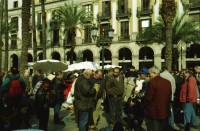 Image of sheet 20020030 photo 21: Kreuzfahrt Costa Ramblas Barcelona Spanien Schiff Che Guevara Palmen Kunst Gabrielle Attinger Alis Heussler Recycling Tanks Container Strassenwischer
