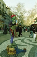Image of sheet 20020030 photo 37: Kreuzfahrt Costa Ramblas Barcelona Spanien Schiff Che Guevara Palmen Kunst Gabrielle Attinger Alis Heussler Recycling Tanks Container Strassenwischer