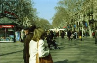 Image of sheet 20020030 photo 5: Kreuzfahrt Costa Ramblas Barcelona Spanien Schiff Che Guevara Palmen Kunst Gabrielle Attinger Alis Heussler Recycling Tanks Container Strassenwischer