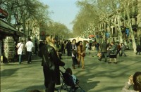 Image of sheet 20020030 photo 6: Kreuzfahrt Costa Ramblas Barcelona Spanien Schiff Che Guevara Palmen Kunst Gabrielle Attinger Alis Heussler Recycling Tanks Container Strassenwischer