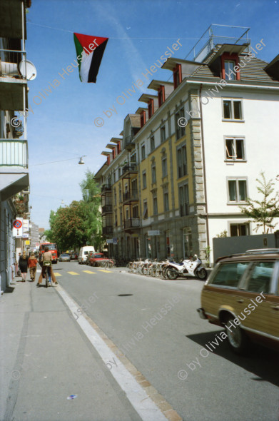 Image of sheet 20020180 photo 24: 1. Mai Demonstration in Zürich Palästinaflagge