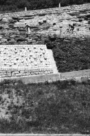 Image of sheet 20020510 photo 18: Gotthard Tremola Kanton Tessin Velofahrer Radfahrer Tanga Badehose Tourist Camper Gallerie Lastwagen Nationalstrasse Brücke Tunnelbelüftung Mauer