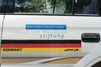 Image of sheet 20030160 photo 11: Ein Jeep der deutschen Friedrich Naumann Stiftung Deutschland Germany Pakistan