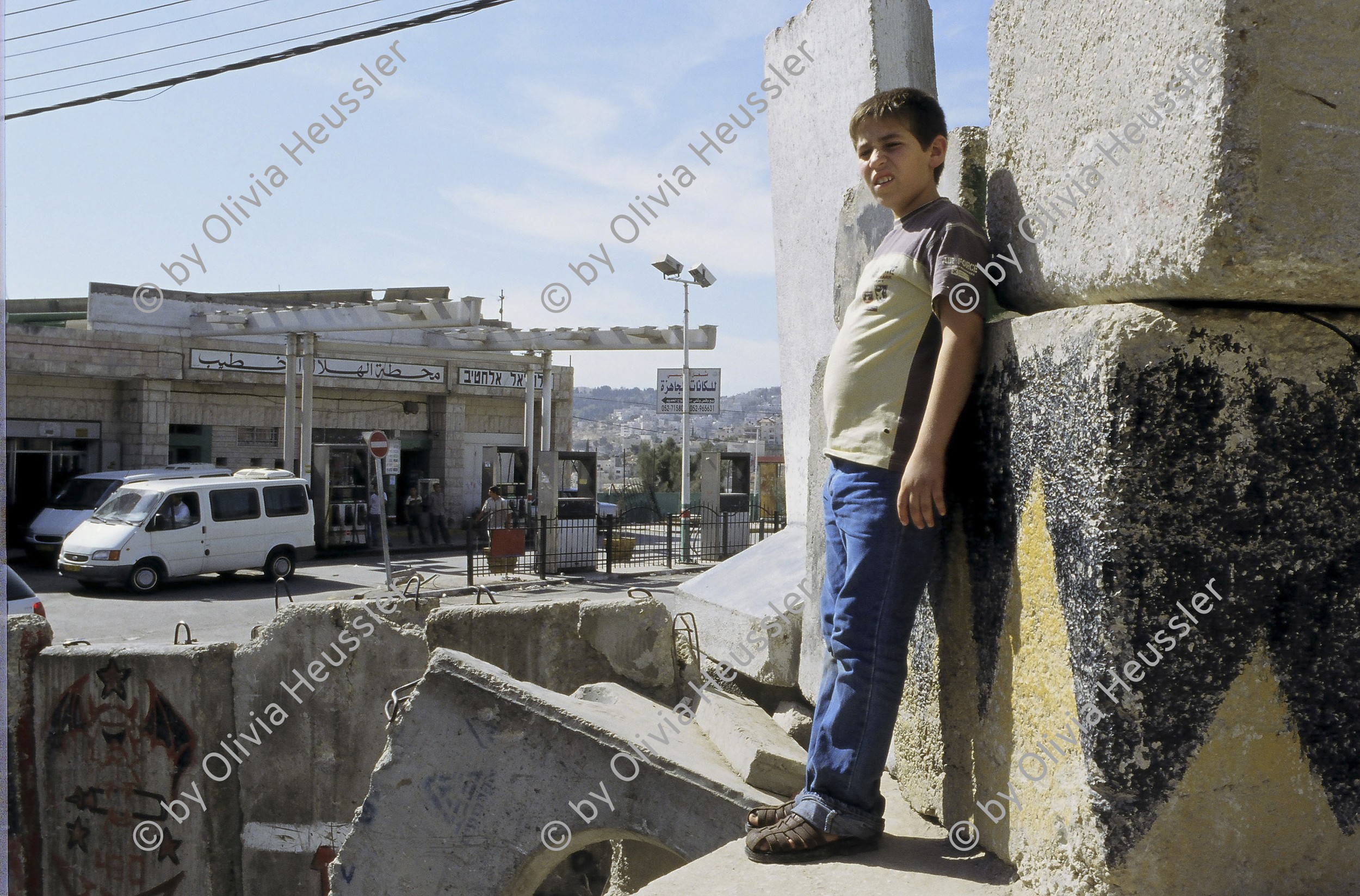 Image of sheet 20031023 photo 71: Palestine Wall Zaun Sicherheitszaun Abu Dis, Jerusalem occupied territory Palästina Oktober 2003