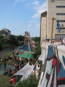 Image of sheet 20050730 photo 70: EWZ Shanty Town Zürich Aktion für Wohnraum an der Sihl. EWZ  Fluss Wasser Installation Besetzung Occupation Squat housing live youth protest leck of creative camp occupied action creativity Schweiz swiss
Alternative scene Art action
√
student Switzerland 

© 2005, OLIVIA HEUSSLER / www.clic.li