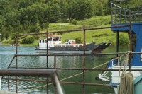 Image of sheet 20051205 photo 63: Wasser See Water lake Landschaft Paisaje 
Boot Schiff Fahrt Fähre Hafen Transport
Paillaco, rund 100 km landeinwärts vom Pazifik und der Stadt Valdivia in der Region Los Rios, Südchile Chile