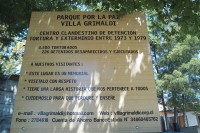 Image of sheet 20051209 photo 333: Die Villa Grimaldi war ein Gelände in Santiago de Chile, auf dem 1975 bis 1988 Oppositionelle der Pinochet-Diktatur gefoltert wurden. Mindestens 4.500 Menschen wurden dort gefoltert und 226 davon umgebracht. Heute befindet sich auf dem Gelände der sogenannte „Park für den Frieden“ (Parque por la Paz Villa Grimaldi), der als Gedenkstätte fungiert.

Villa Grimaldi is considered the most important of DINA’s (Dirección de Inteligencia Nacional, the Chilean secret police) many complexes that were used for the interrogation and torture of political prisoners during the governance of Augusto Pinochet.