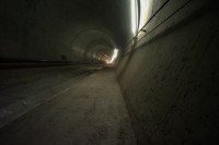 Image of sheet 20110208 photo 967: Gotthard Neat Neue Alpentransversale Bahntunnel. Vom Südportal, zur Baustelle im Tunnel bei Bodio, Kanton Tessin Schweiz Svizzera Switzerland 2011 √