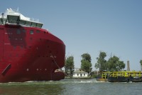 Image of sheet 20120703 photo 748: Donaudelta, Rumänien 2012.
Hochseeschiffe in der Donau, Sulina Rumänien 2012.