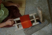 Image of sheet 20240124 photo 11: Traditionelle Seidenfaden-Verarbeitung, Din Daeng, Rattanaburi Thailand 2024.