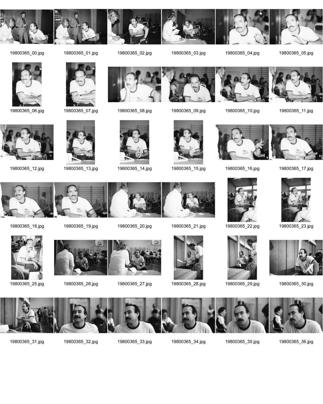 Image of sheet 19800365: frtsg. 800373 Geburtstag Feier für Clay Regazoni, Ex-Autorennfahrer, im Paraplelgikerzentrum bei Basel für Blick.
1980

Gianclaudio Giuseppe "Clay" Regazzoni (5 September 1939 – 15 December 2006) was a Swiss racing car driver. He competed in Formula One races from 1970 to 1980, winning five Grands Prix. His first win was the Italian Grand Prix at Monza in his debut season, driving for Ferrari. He remained with the Italian team until 1972. After a single season with BRM, Regazzoni returned to Ferrari for a further three years, 1974 to 1976. After finally leaving Ferrari at the end of 1976, Regazzoni joined the Ensign and Shadow teams, before moving to Williams in 1979, where he took the British team's first ever Grand Prix victory, the 1979 British Grand Prix at Silverstone