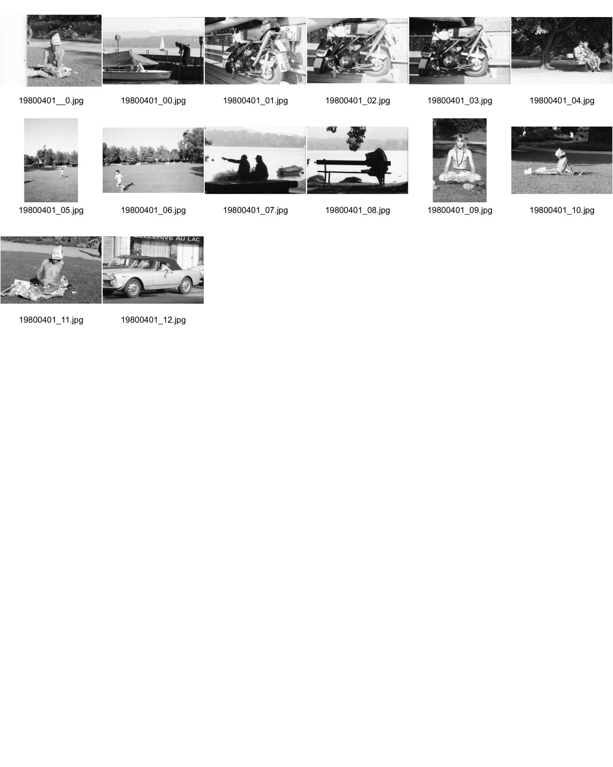 Image of sheet 19800401: Angehöriger der Baghwan Sanjasi Sekte macht Joga auf der Wiese .
Rajneesh Chandra Mohan Jain (hindi रजनीश चन्द्र मोहन जैन) (* 11. Dezember 1931 in Kuchwada, Madhya Pradesh, Indien; † 19. Januar 1990 in Pune, Maharashtra, Indien) war ein indischer Philosophieprofessor und Begründer der Neo-Sannyas-Bewegung. Er nannte sich zuerst Acharya Rajneesh (Mitte der 1960er bis Anfang der 1970er Jahre), danach Bhagwan Shree Rajneesh (bis Ende 1988) und von 1989 bis zu seinem Tod Osho.

 Sonnenbad. Alte auf Sitzbank am See . zusammenlegbares kleines Motorrad. Zürich Freizeit Lake side 1980 Switzerland Schweiz