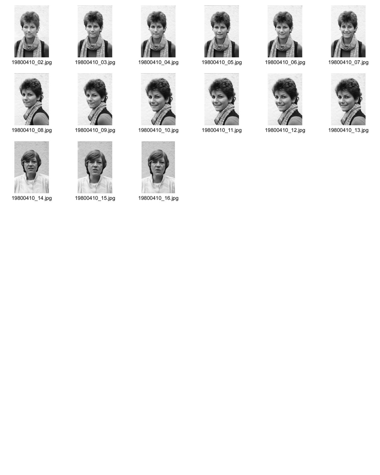 Image of sheet 19800410: Portrait Olivia von Marlies Frei c/o Blick.