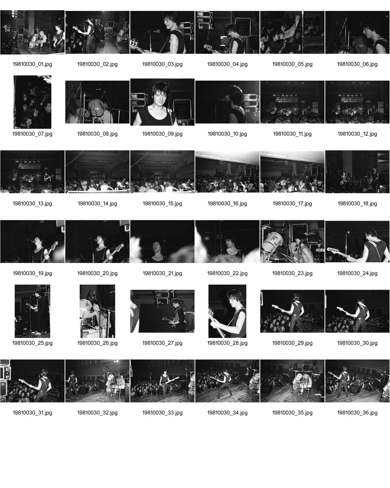 Image of sheet 19810030: The Bucks im Volkshaus. Rams Hans Ulrich Ramseier Portrait. Vorgruppe von Plasmatics.