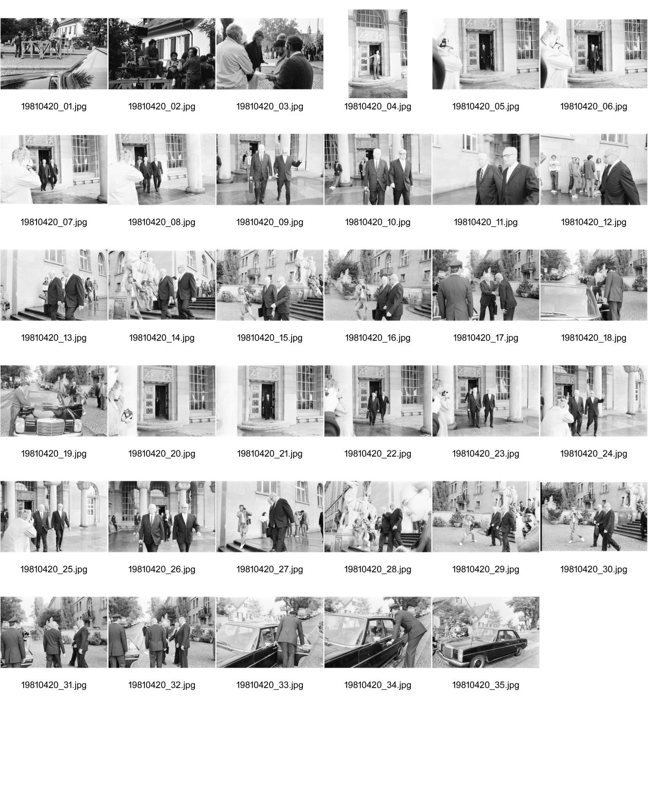 Image of sheet 19810420: frtsg. 810410 Basil Hengartner fotografiert 2 Männer ? beim Ausgang Universität Künstlergasse Mercedes Benz schwarz
Espion lève-toi. Directed by Yves Boisset. With Lino Ventura, Michel Piccoli, Bruno Cremer. 1982