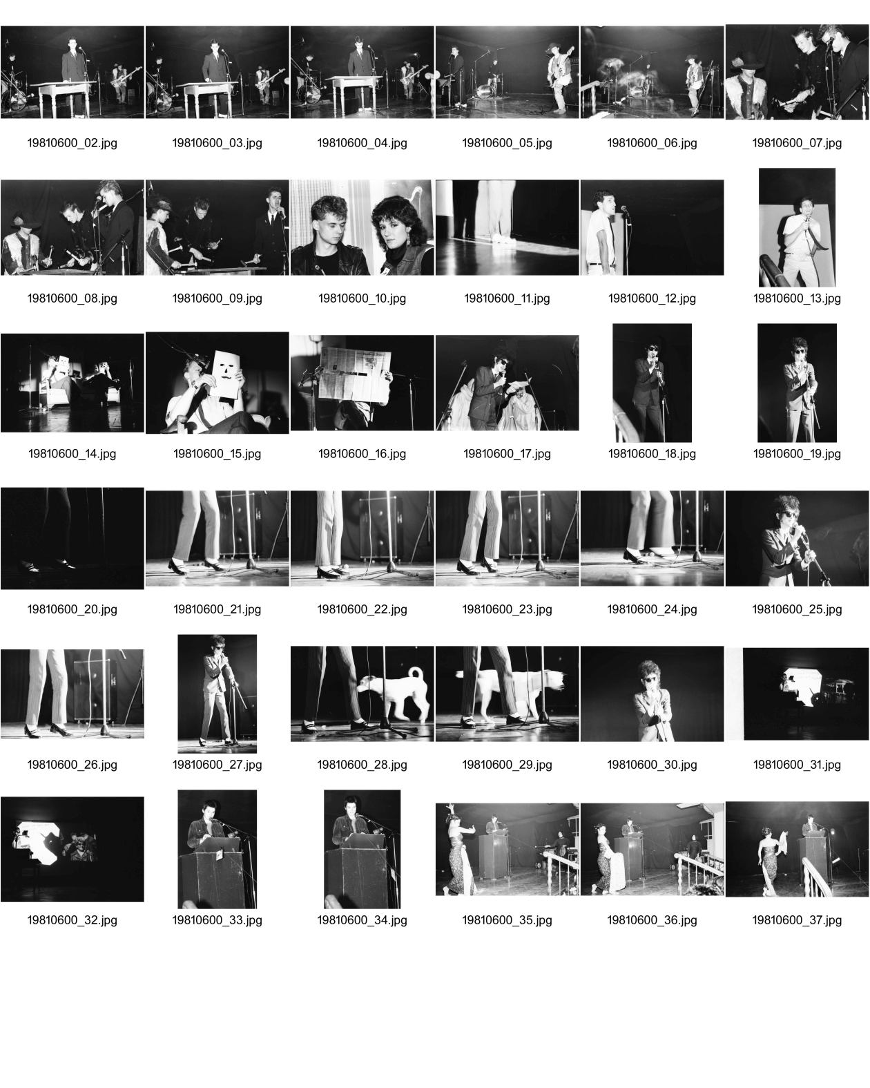 Image of sheet 19810600: Konzert mit Putsch in Wolfenschiessen 1981
Militanz und (nachgesagte) Starallüren prägten das Putsch-Image (1981-84). Für Steffs Parolen und die Bassläufe seines 14jährigen Bruders Roger fand sich die Stilschublade Funk-Punk.
Roger Müller-Dupont Bass, Stef Müller-Laurens Voc. Jay Martin Gitarre. Christian Vieli Gitarre. Stefan Keller Drums. Patrik Böhler Gitarre. Cyril Böhler Percussion.
Ruedi Rudolf de Crignis 8. März 1948 – 23. Dezember 2006
#12 John Cooper Clarke Beine Hund ( Tonmodern Plakat von Peter Bäder) Marlene Marder liest und Frau tanzt.
Hundeschwindel von Moskau Punk Punkrock
Kanton Nidwalden Schweiz Switzerland swiss Europe √ concert 1981
John Cooper Clarke (born 25 January 1949) is an English performance poet who first became famous during the punk rock era of the late 1970s when he became known as a "punk poet". He released several albums in the late 1970s and early 1980s, and continues to perform regularly.