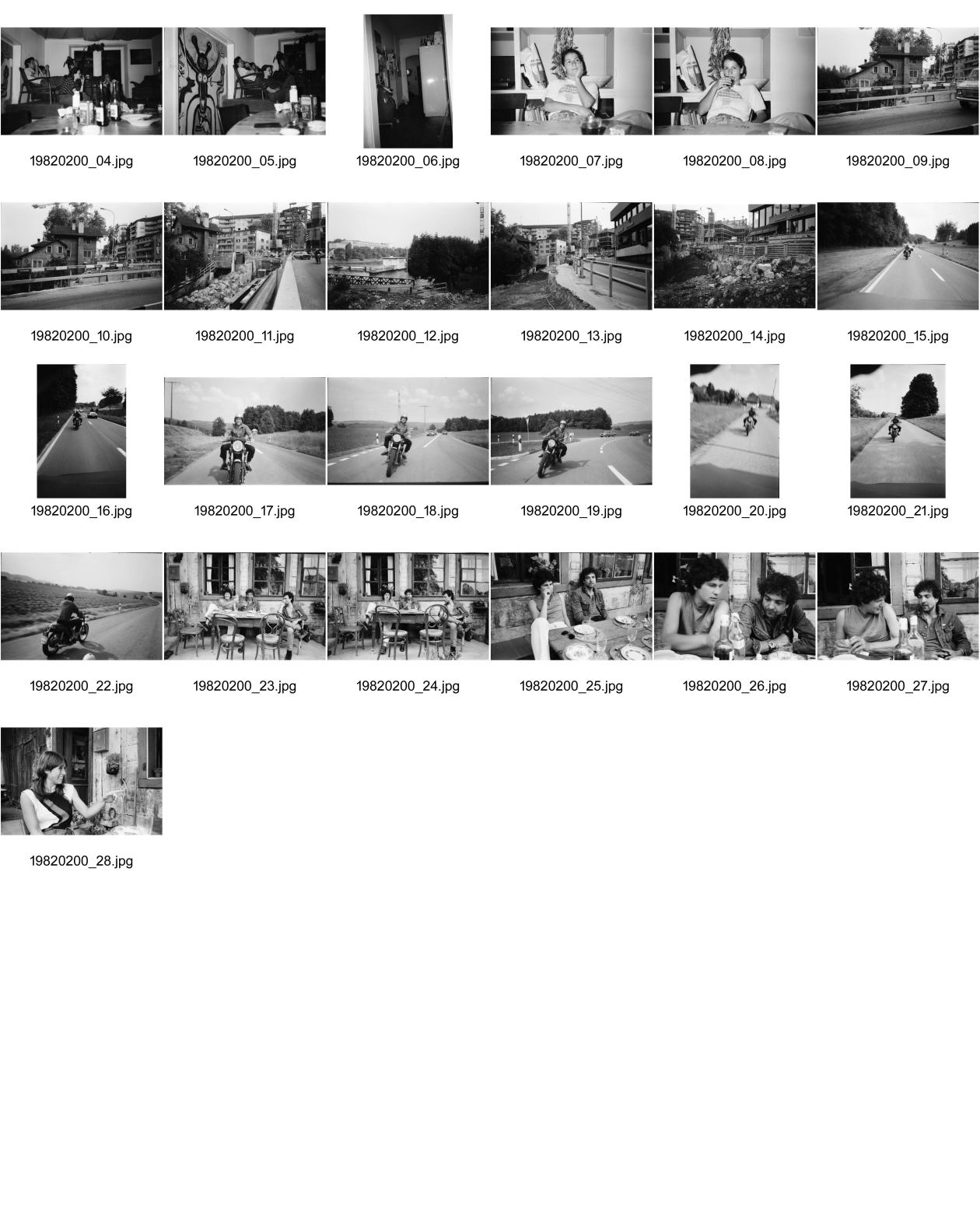 Image of sheet 19820200: In der Wohngemeinschaft und Komune Weinbergstrasse Wibi. 84 beim TV kucken. glotzen. Bild von Christoph Herzog. Portrait Olivia. Jugendhaus
 Drahtschmidli Neubau. und Ausbau von Wasserwerkstrasse. Tiberio Cardu auf Motorrad. Christoph Schuler. Cathy O' Hare. Zürich 1982