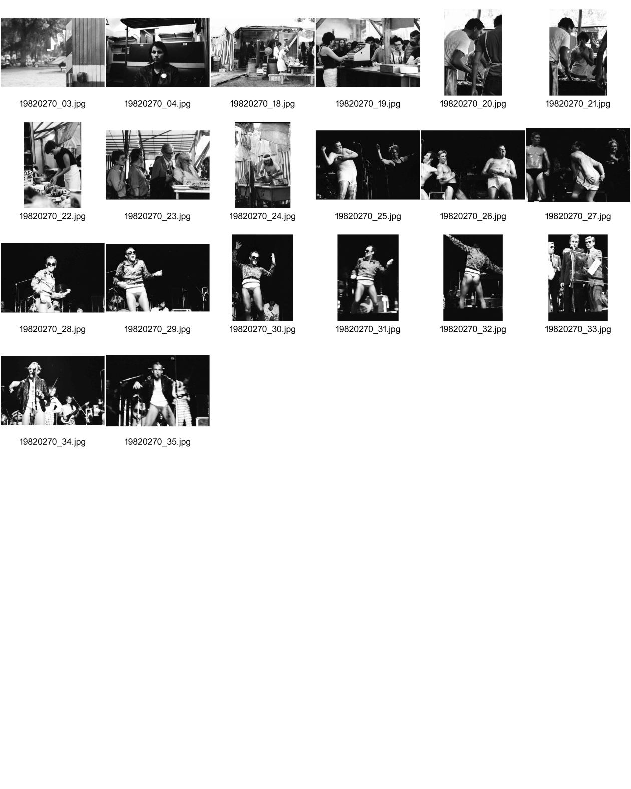 Image of sheet 19820270: Levante Küche während Theaterspektakel. Christian Egger Portrait siehe Cafe Boy. Leute. Besucher Fools Night. Jonny Melville im Houdini Kino Walche Zürich 1982