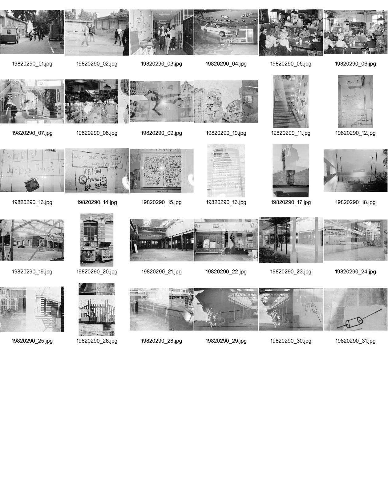Image of sheet 19820290: Stadtrat FDP Thomas Wagner besucht Rote Fabrik. (Innenansicht) Aktionshalle Café Restaurant Ziegel oh Lac. Marcel Zwingli. Doppelbelichtungen. Tessinerplatz Besetzung. 'sinnlos macht stärker' Graffitti. 'Ich und Schwul sein ist schöön'. Wann ist die nächste Demo. Christoph Schuler. Spray vom Sprayer Nägeli Harald von Zürich 'Widerstand' Zürich 1982
concert music jazz culture art public
Zürich Jugendbewegung Kultur Zürich 1982 √
Swiss Switzerland Schweiz Svizzera Suisse Europe
