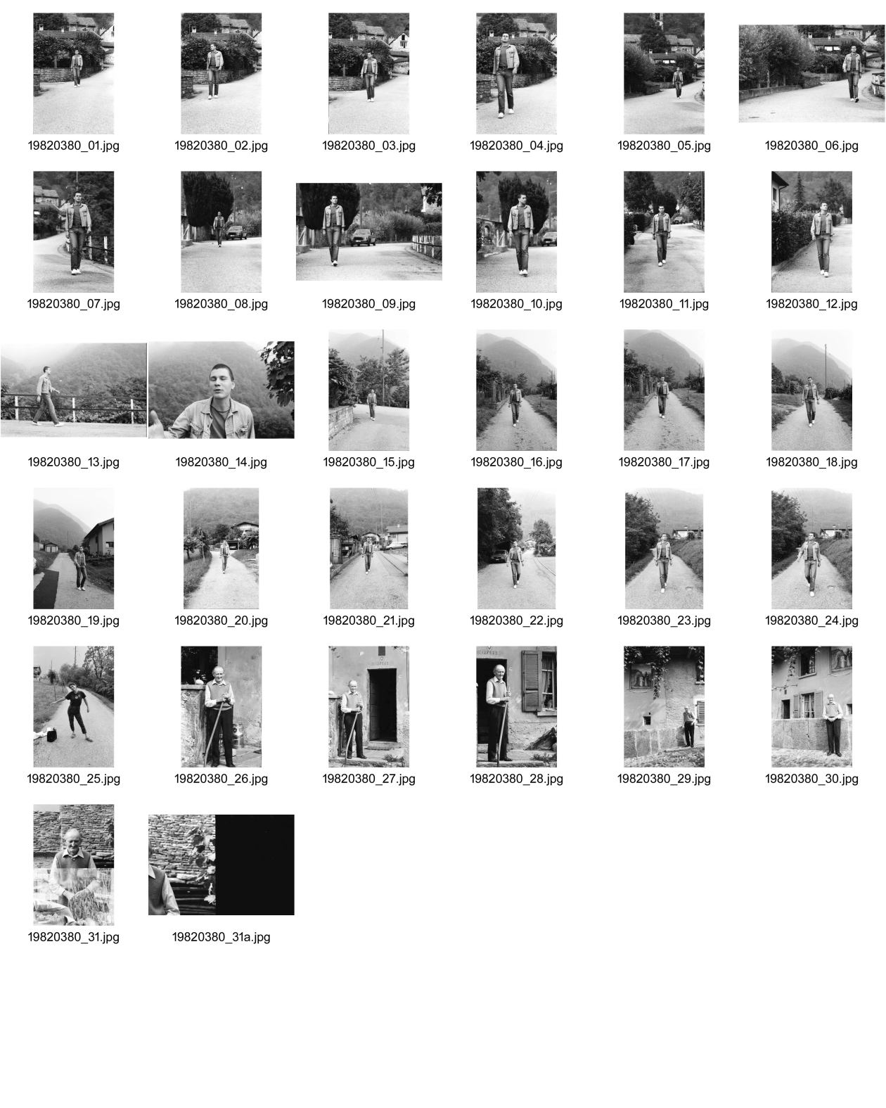 Image of sheet 19820380: Christoph Schuler im Tessin. Olivia
 Herr Rusconi Gordevio mit Heugabel
Lugano cantone ticino Svizzera Schweiz Switzerland Europe 1982 

© 1982, OLIVIA HEUSSLER / www.clic.li