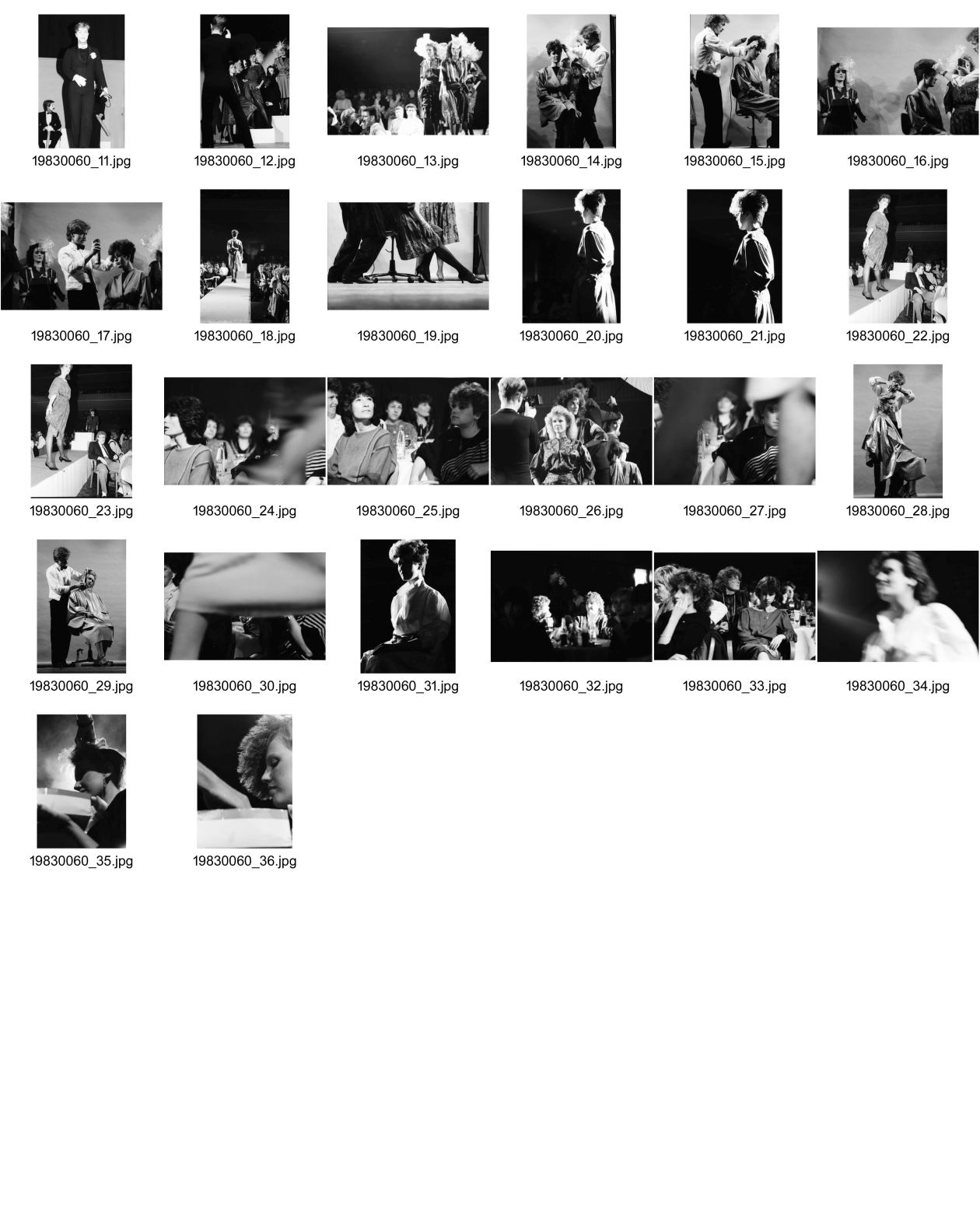 Image of sheet 19830060: frtsg. 830050 Konzert mit Bruno Spörri. Frisurenshow Coiffeurmeisterverband im Kongresshaus. WOZ coiffeur Friseur Frisierer haar kultur Zürich 1983