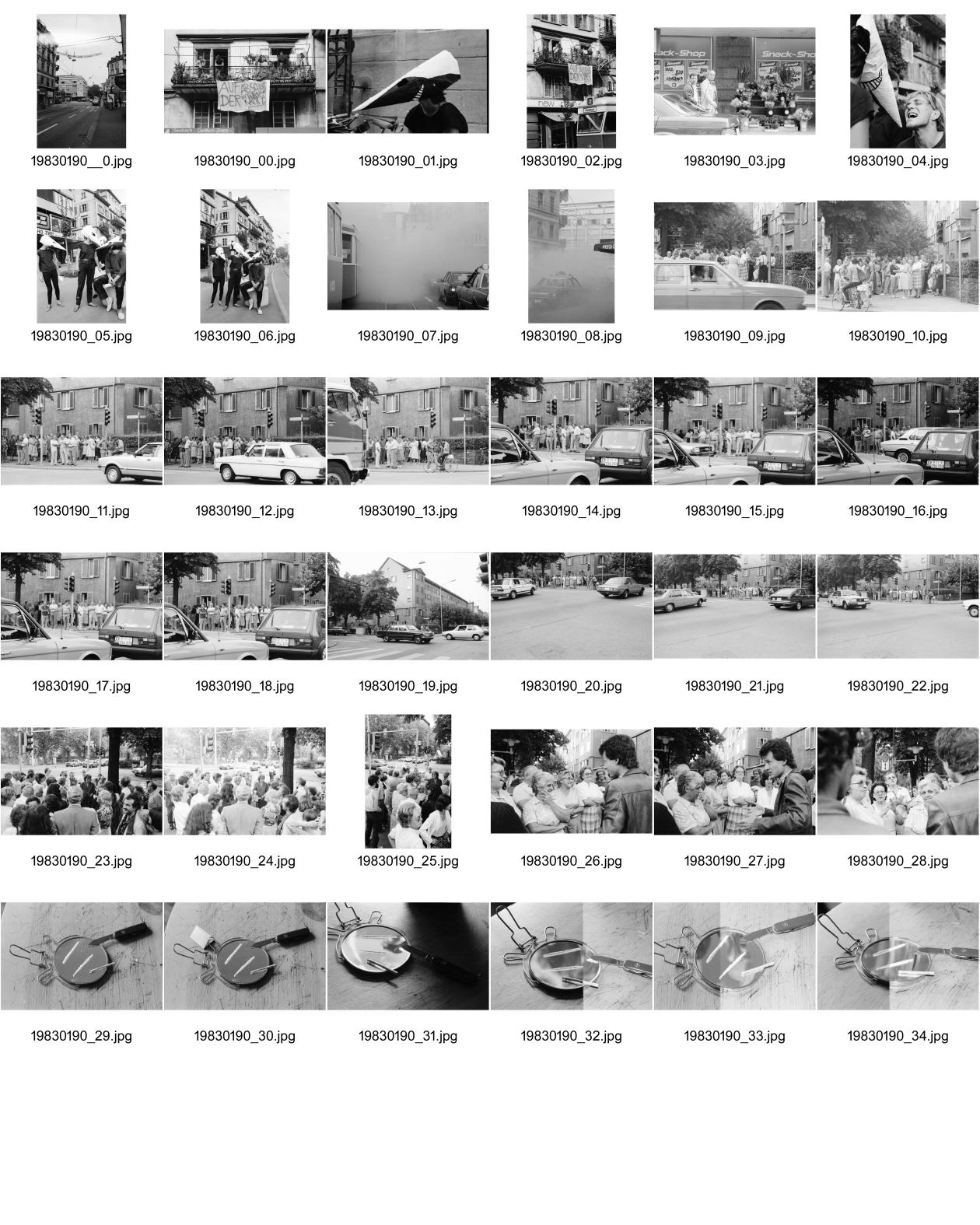 Image of sheet 19830190: Stauffacher Balkon Demo, Auf der Abschuss Rampe. Thomas Ricklin gegen Abriss. Besetzung. Spitzköpfe. Zivile Polizei. Büro S. © 1982, by Olivia Heussler www.oliviaheussler.com Bürgerprotestaktion gegen Verkehr an der Stauffacherstrasse mit Martin Woker. Erismannhof. Kokain Spiegel und Schweizer Armeesackmesser. WOZ
Zürich Wohnungsnot Wohnen Besetzung Doppelbelichtung