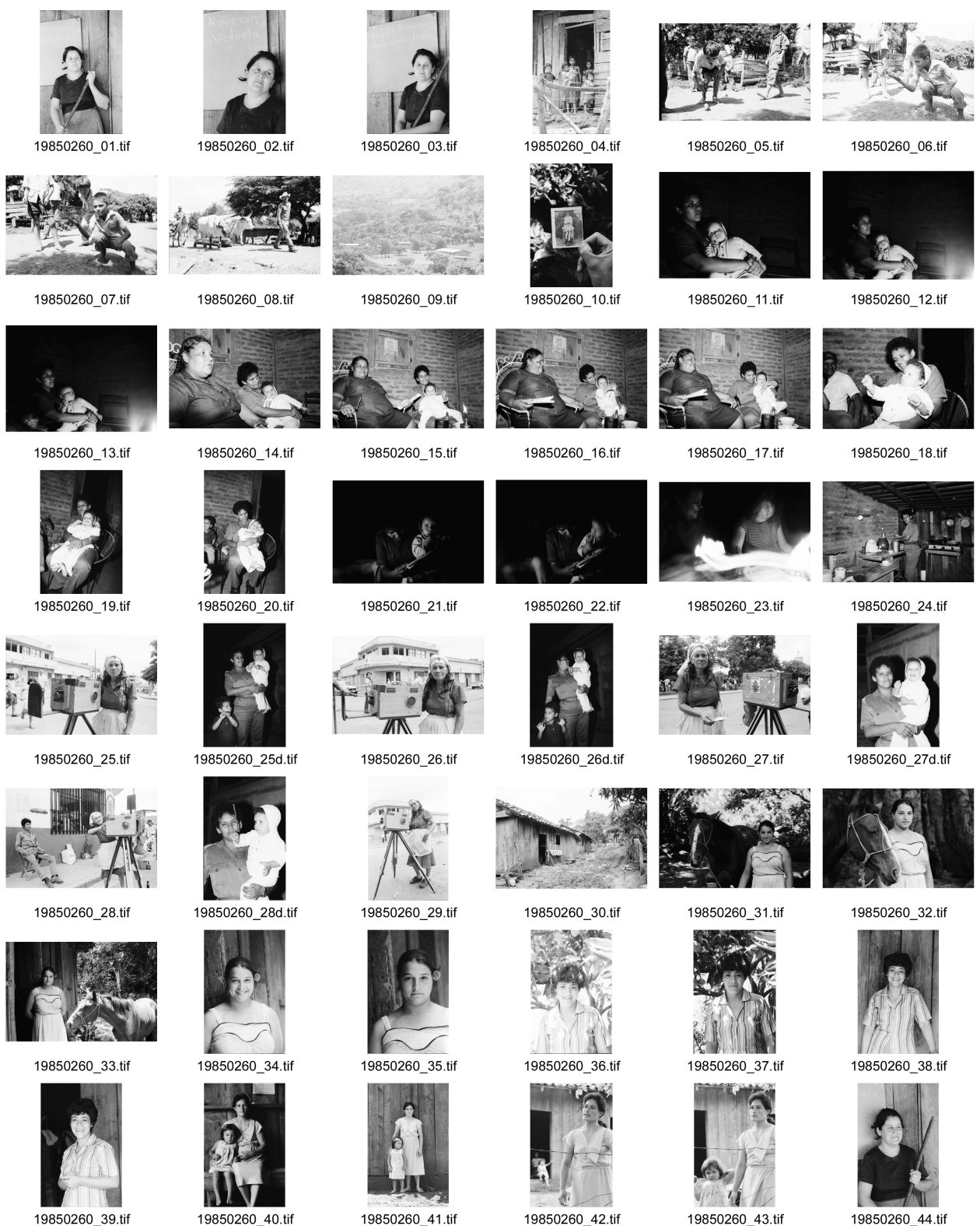 Image of sheet 19850260: Frauenportraits in El Regadillo. Filmarbeiten von Kristina Konrad und Gabriela Baur. für «Cada dia historia» Es ist auch eine Photographin dabei, aus Esteli. Las Segovias Nicaragua 1985