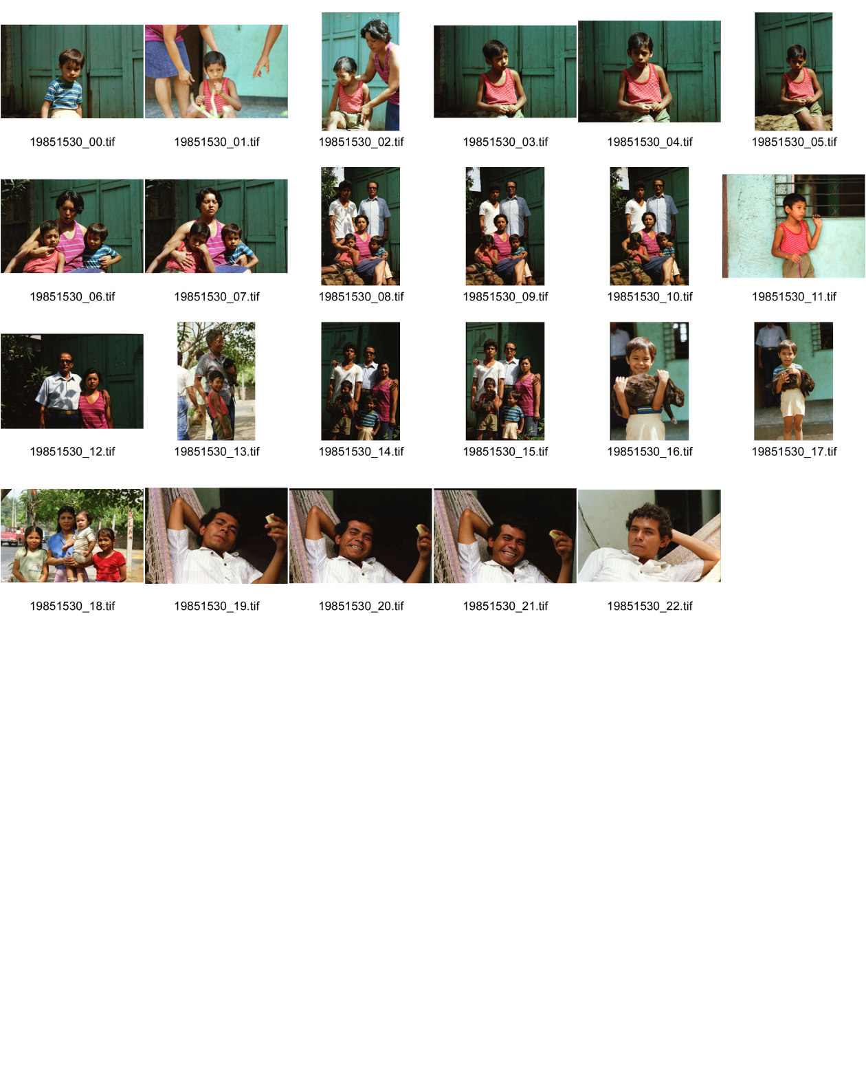 Image of sheet 19851530: Rafael Ruiz Kameramann Familie Quinionez in Managua