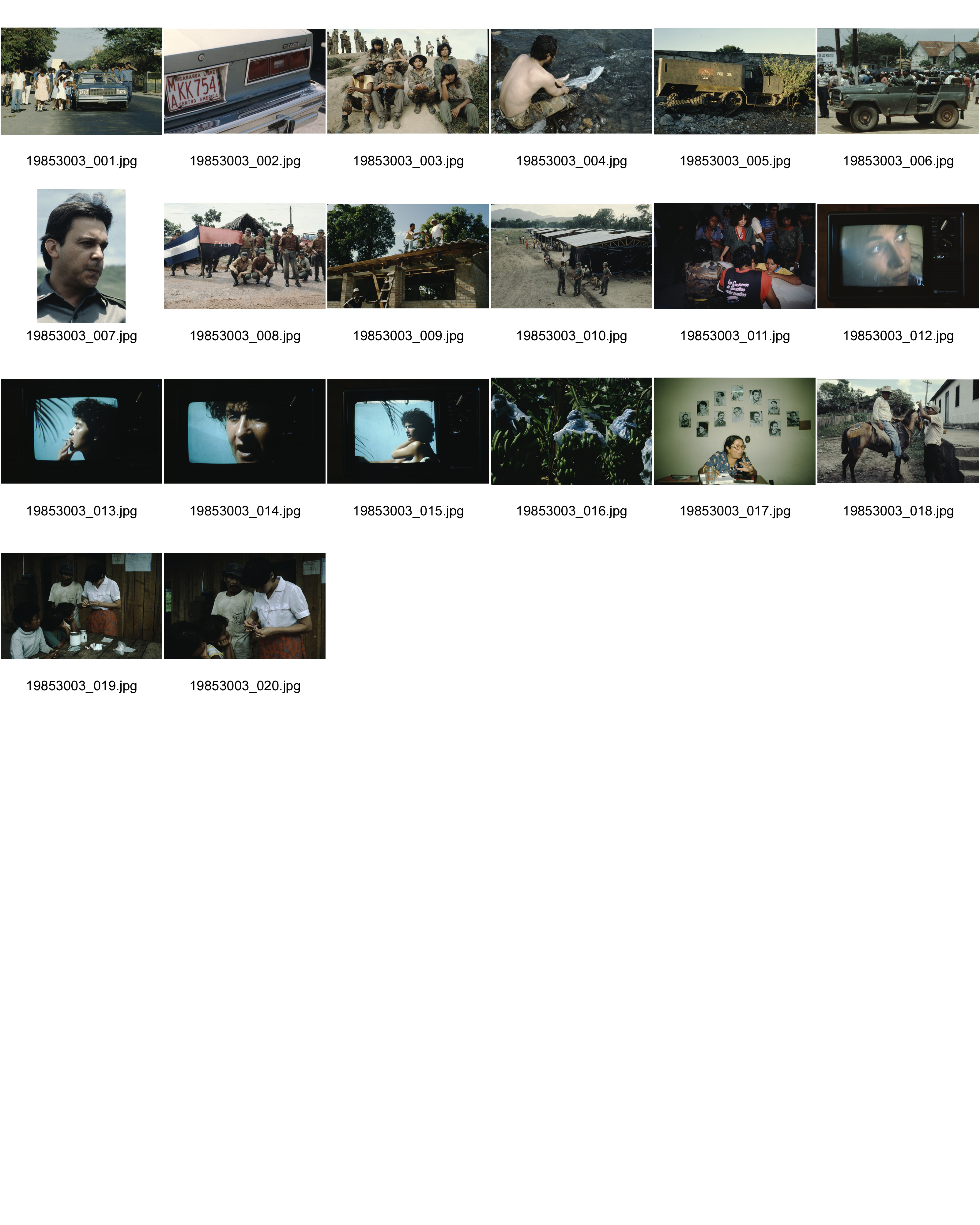 Image of sheet 19853003: Soldaten des Ejército Popular Sandinista, Jalapa Nicaragua 1985.