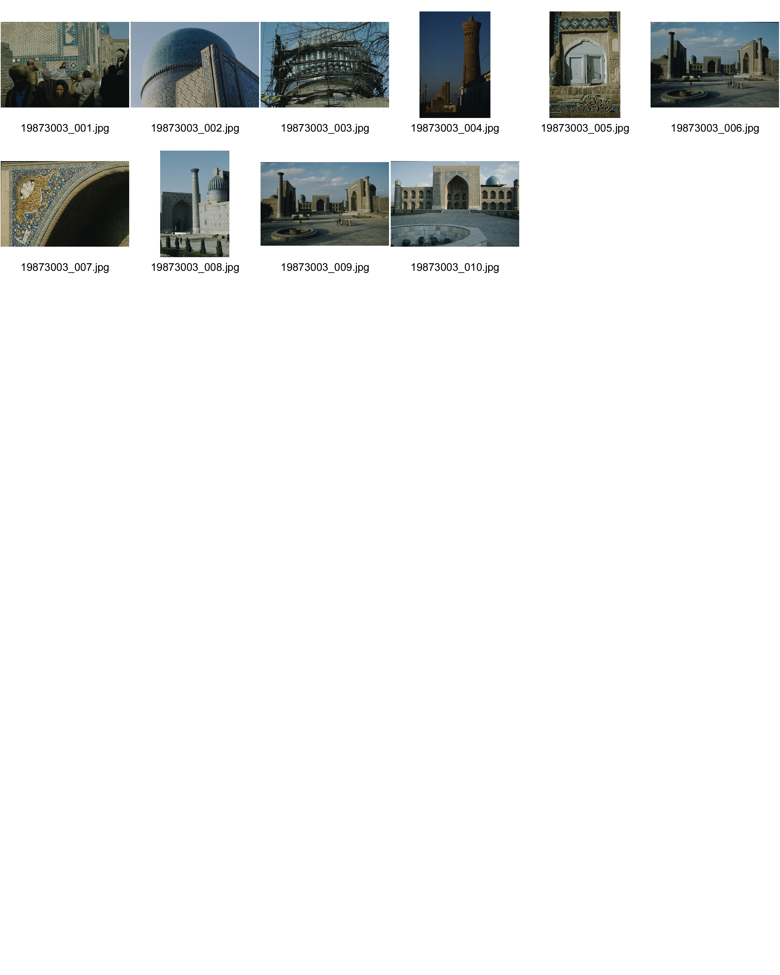 Image of sheet 19873003: Samarkand Buchara, Sovietunion 1987.