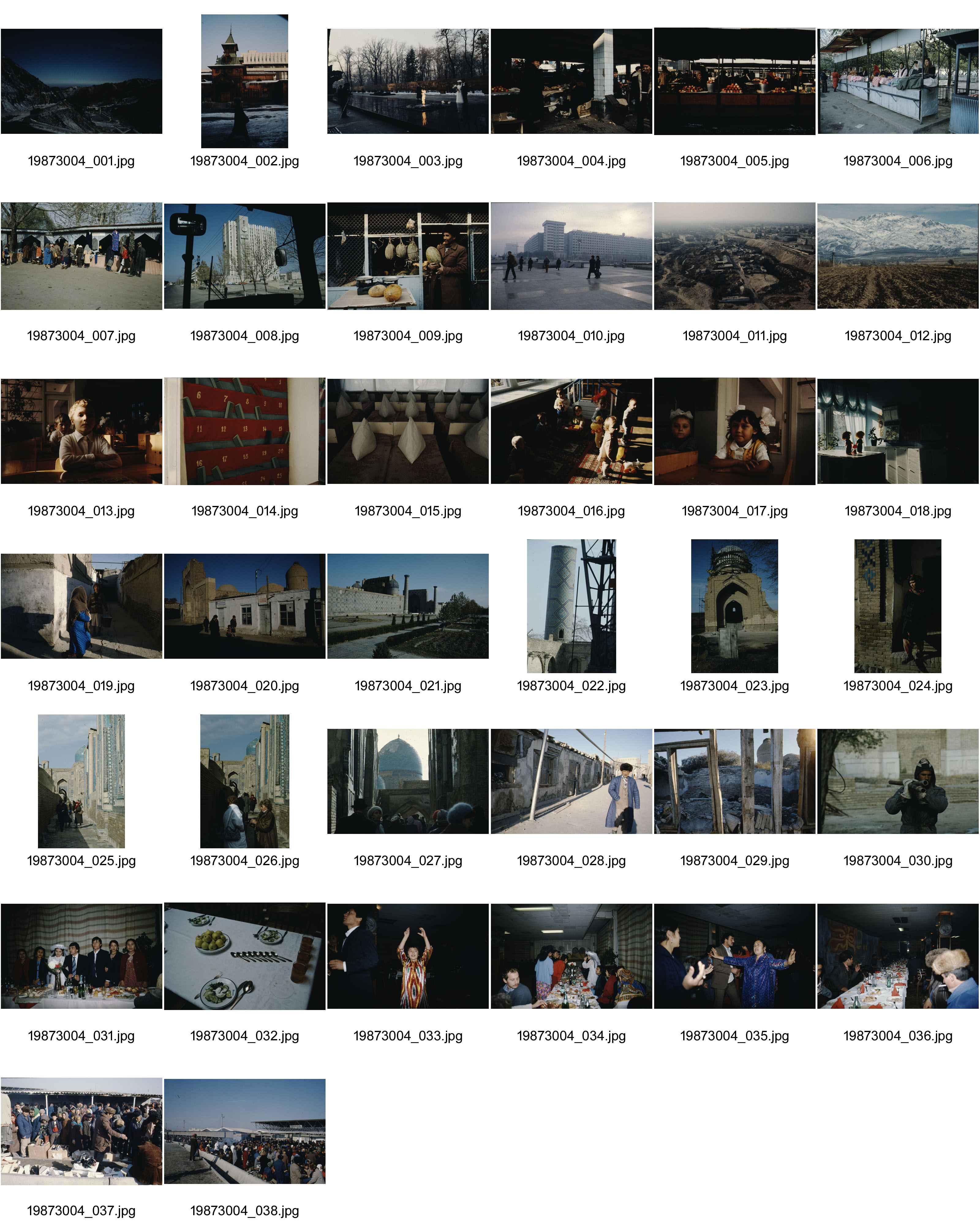 Image of sheet 19873004: Samarkand, Buchara Zentralasien, Sovietunion 1987.