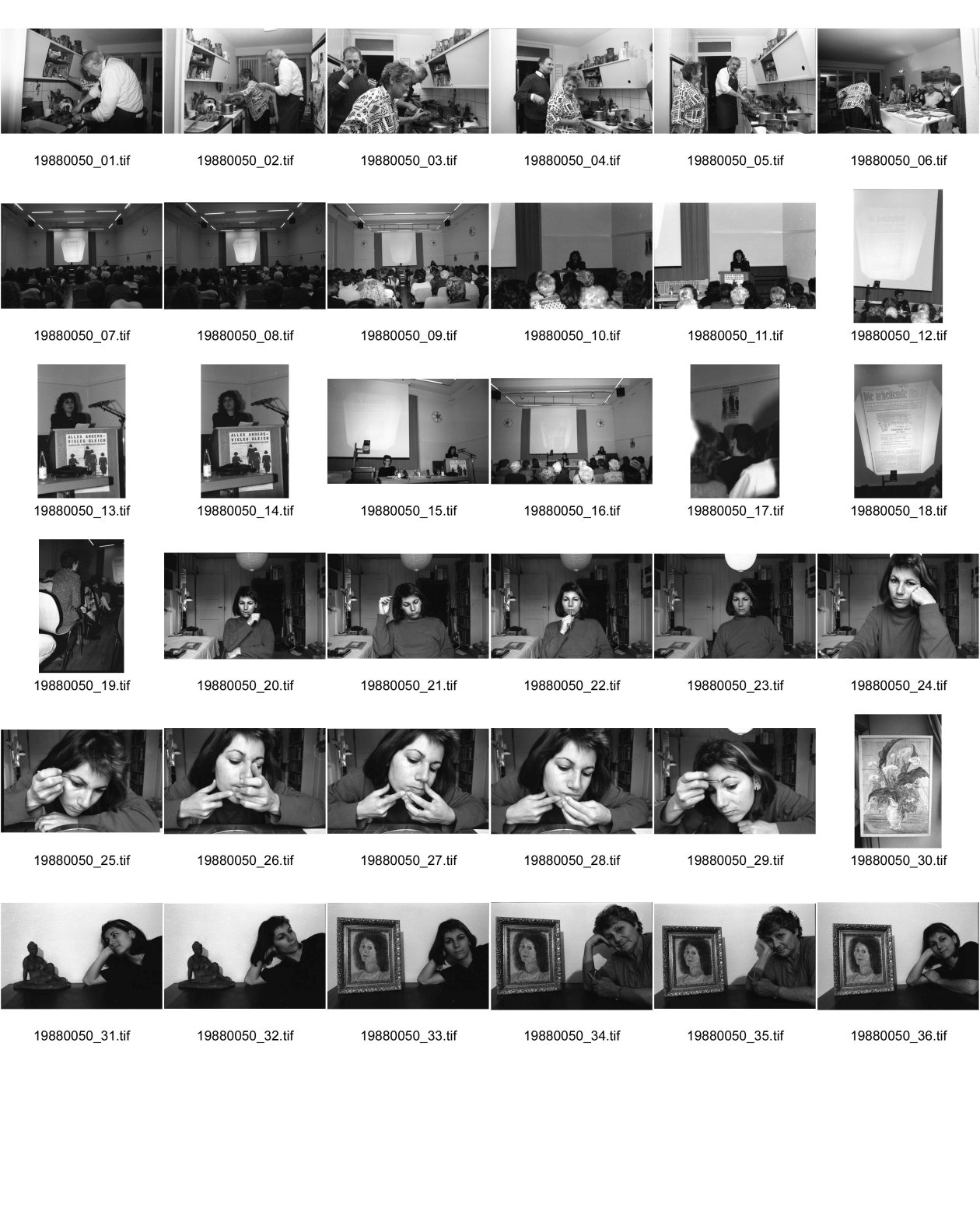 Image of sheet 19880050: Bei Ruth Heussler Guggenheim wird Weihnachten gefeiert mit Berthold Rotschild Paul Parin, Erwin Keller (gest. 2012), Architekt und Gewerbeschullehrer steht in der Küche mit Ruth. Im Volkshaus Veranstaltung Frauen in der Zwischenkriegszeit.Alles anders vieles gleich. Portrait Olivia für Kunschti. Ruth und Olivia mit Portrait von Alis Guggenheim. Olivia beim Bibeli Mitesser ausdrücken. Selbstportrait für Schule f. Gestaltung Fotofachklasse. ZHDK Zürich Schweiz Switzerland Art painting 1988 Zürich
Ernst Georg Heussler