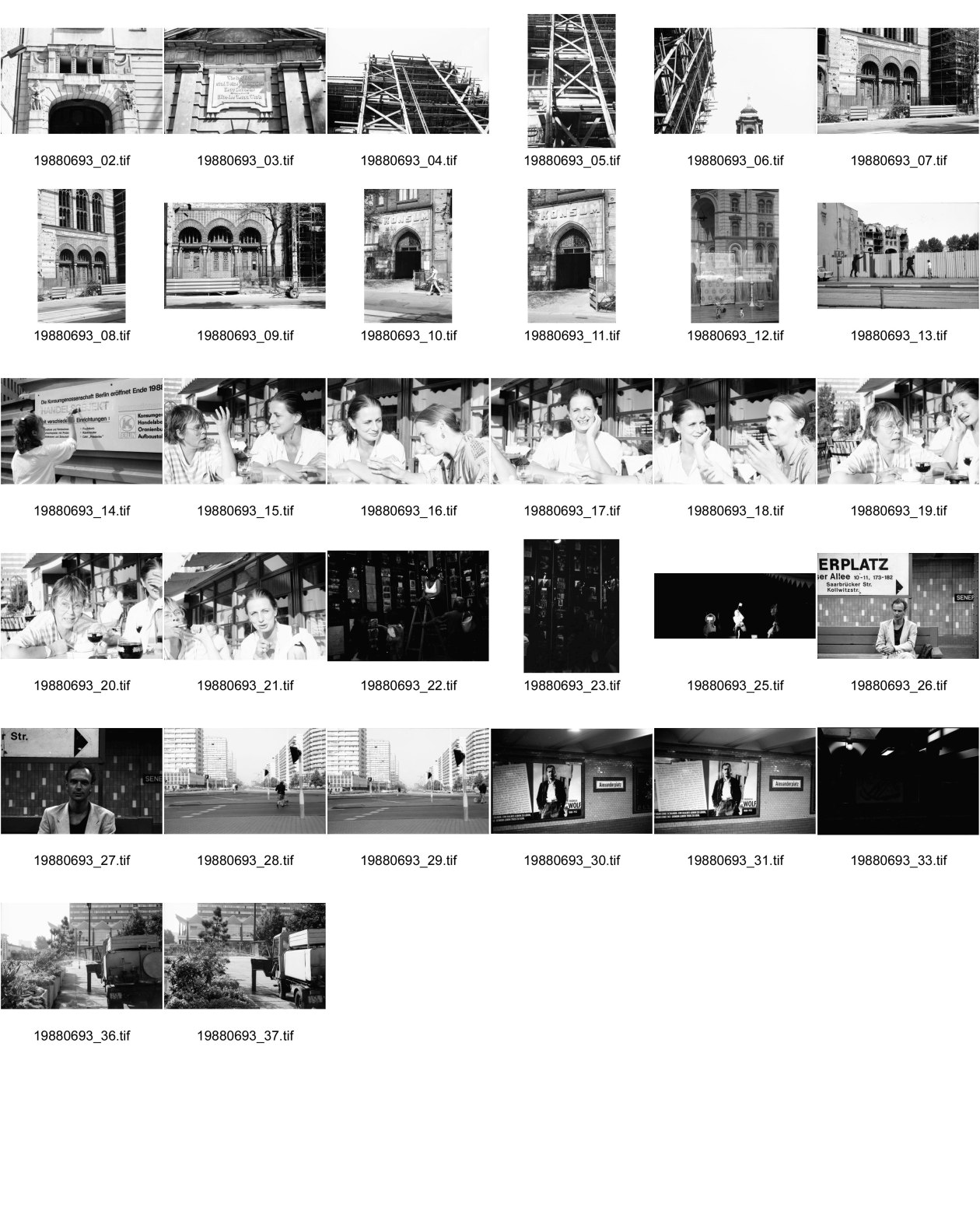 Image of sheet 19880693: Eingang der alten Synagoge in Berlin. Tacheless Kulturzentrum von hinten. Mit Bauwand und Wandmaleriei. Baugerüst noch Christiane Barckhausen und Astrid Leuthart (Radio) Alexanderplatz Portrait Ralf Bartholomäus. Galerist Weisser Elephant. Mann in Fahrzeug Maschine spritzt die Pflanzen auf dem Alexanderplatz. Der Mann sitzt im Gefährt und hält den Schlauch aus dem fahrenden Tankwagen. GDR DDR Deutschland Ost Ostdeutschland Ostberlin 1988