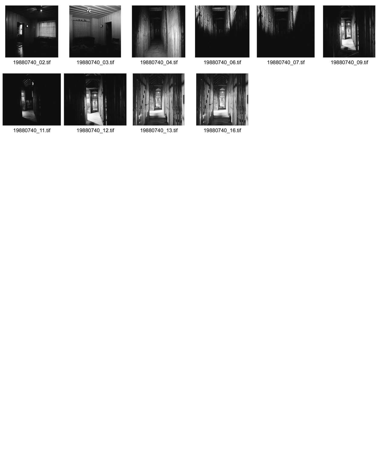 Image of sheet 19880740: Estrich im Erismannhof. 6 x 6 Hasselblad 20 Min Belichtung. städtische Wohnsiedlung Erismannhof Kreis vier Aussersihl Zürich 1988 Estrich