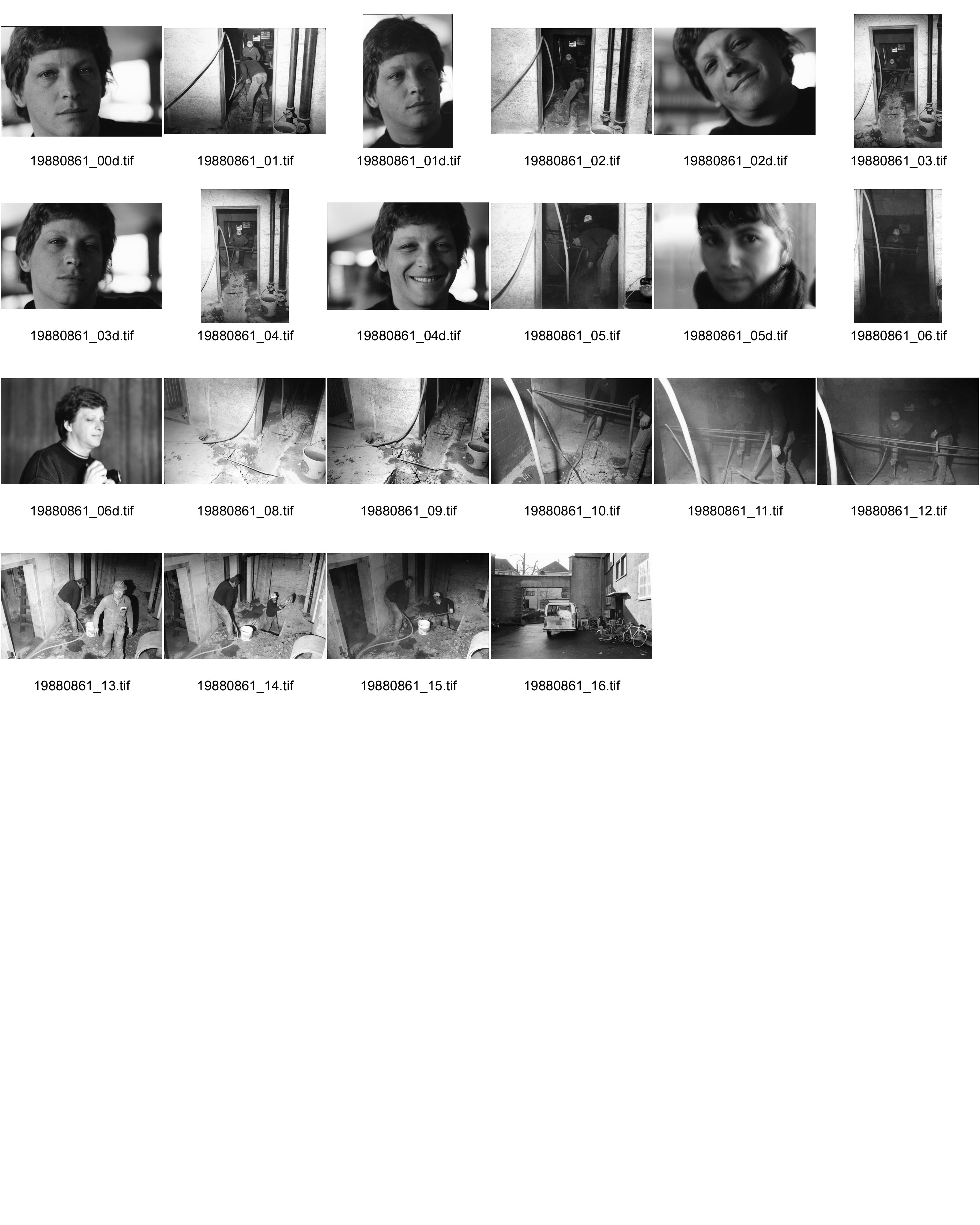 Image of sheet 19880861: Antonio Turok, mexikanischer Fotograf, 1988. 
Baustelle Erismannhof