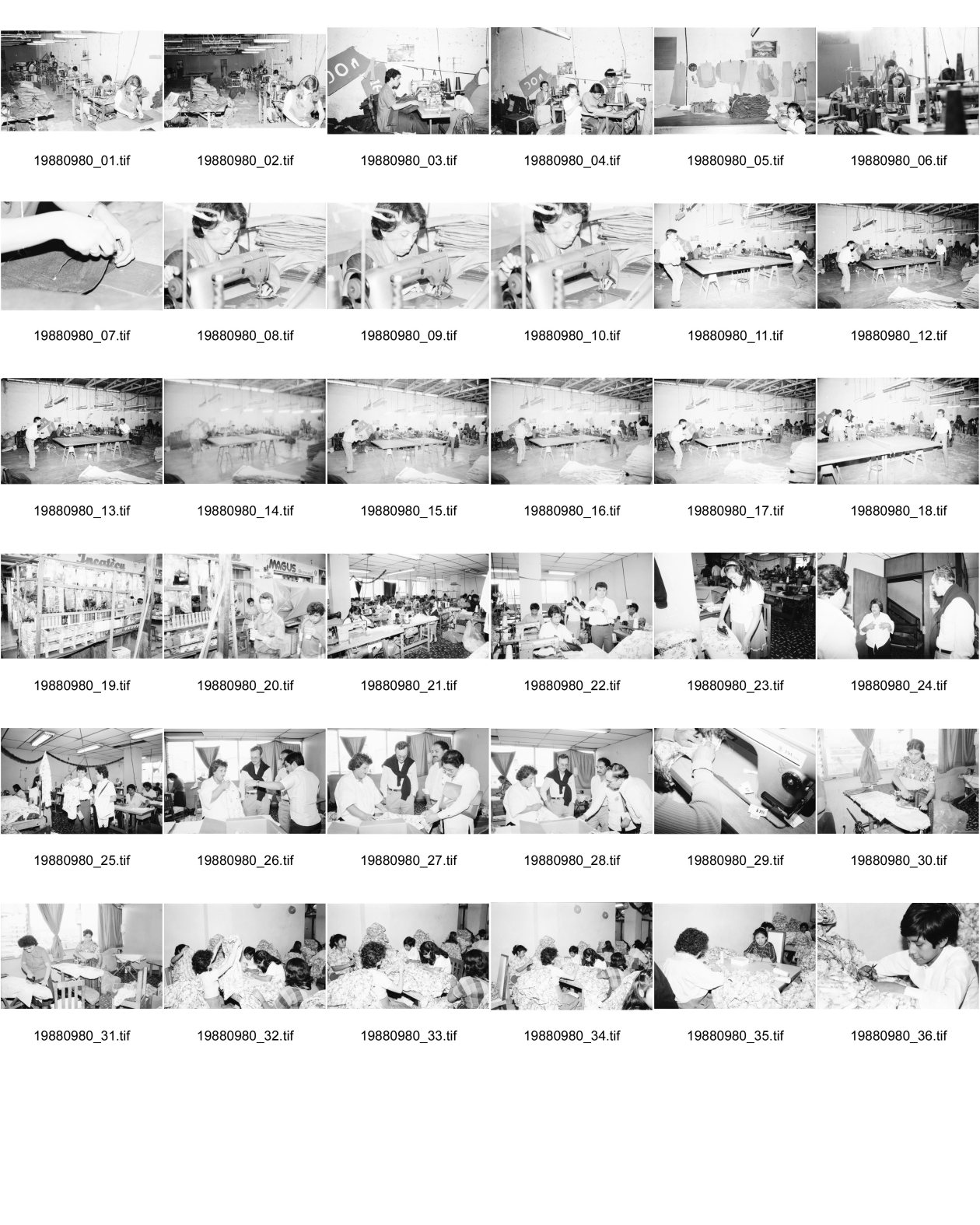 Image of sheet 19880980: Eine Miniempresa Fundes-Projekt Schneiderei Chef spielt Ping Pong im Arbeitsraum. Chefin stellt Projekt vor. Campesino Frau arbeitet als Büglerin. Bügeln. Indigena Indio 13 jähriger Junge an der Arbeit in der Schneiderei. Guatemala City 
Arbeitskraft in einem Kleinbetrieb von Guatemala. Produktion von Jeans und Uniformhosen im Betrieb Merar y Torres.

Two women are ironing in a small Guatemaltecan Industrial Firm that is being subsidized by the Swiss Organization 'Fundes'. Fundes contributes money to small industries in Third World Countries and gets its money from the Swiss Industry. Guatemala 1988

Aus: Besichtigung der Hinterhöfe/Rotpunktverlag rpv und WOZ