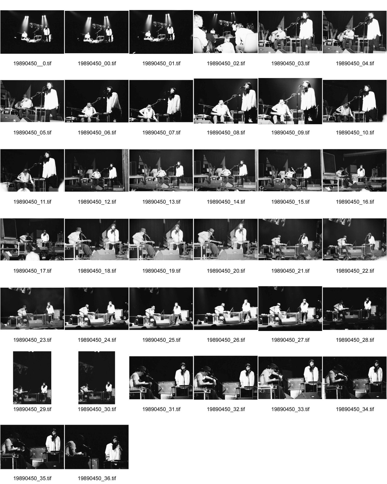 Image of sheet 19890450: Fred Frith an einem Konzert mit ? der Japanerin. in der roten Fabrik am Taktlos Festival.