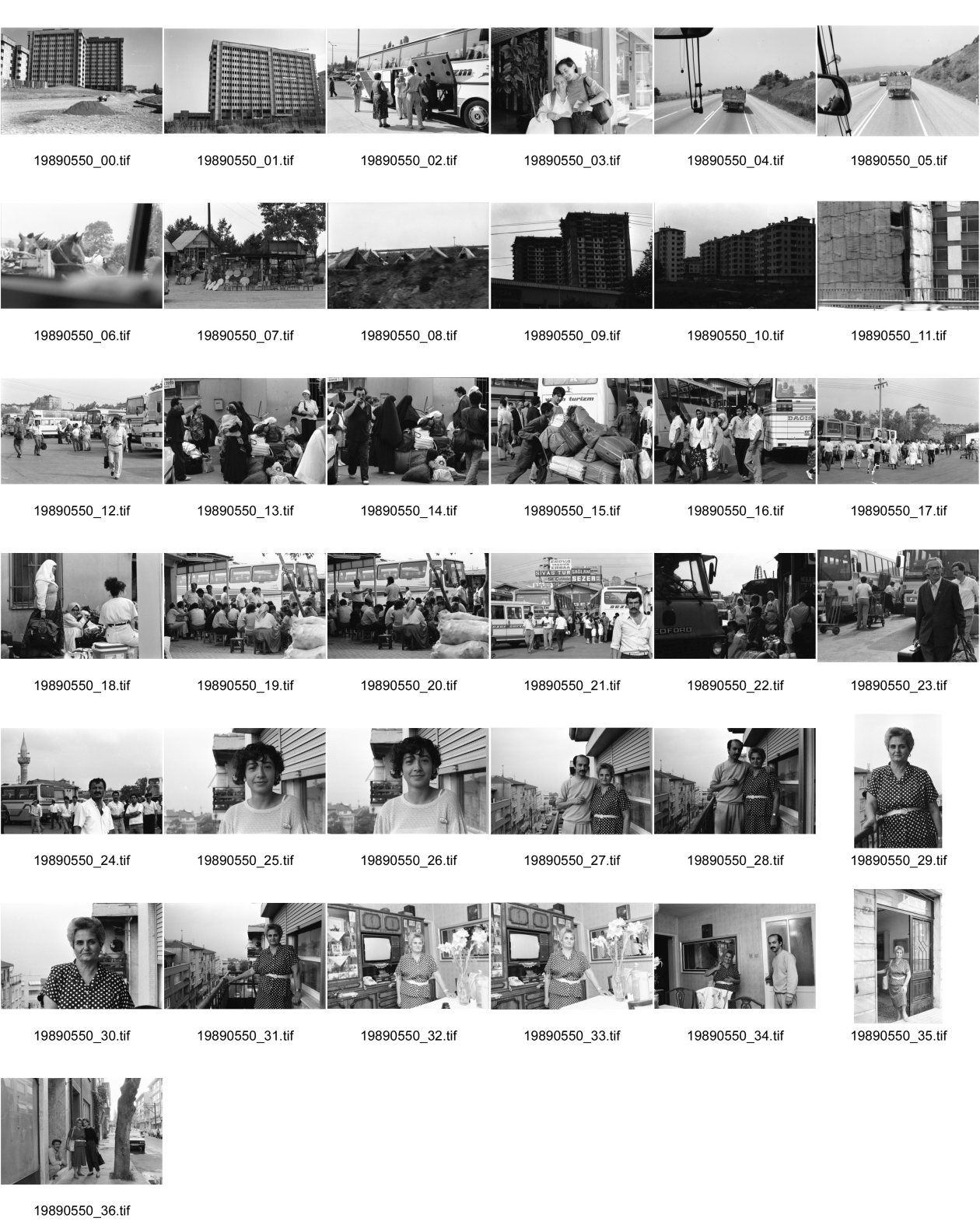 Image of sheet 19890550: Ankara
Maja Wicki, Leman Firtina und Sohn Portrait
Bussbahnhof, Verkehr Innenstadt, Transport.
Neubau Bus Gäste. Maya und alte Frau. Topkapi Busstation. Reise gäste. Portrait Seynur Cetinar, Leman Firtina und Sohn Duan auf ihrem Balkon. und in der Wohnung. Leman Firtina ist Vizepräsidentin des Türkischen Menschenrechts Vereins. 1989 Turkey Human rights refugees Türkei