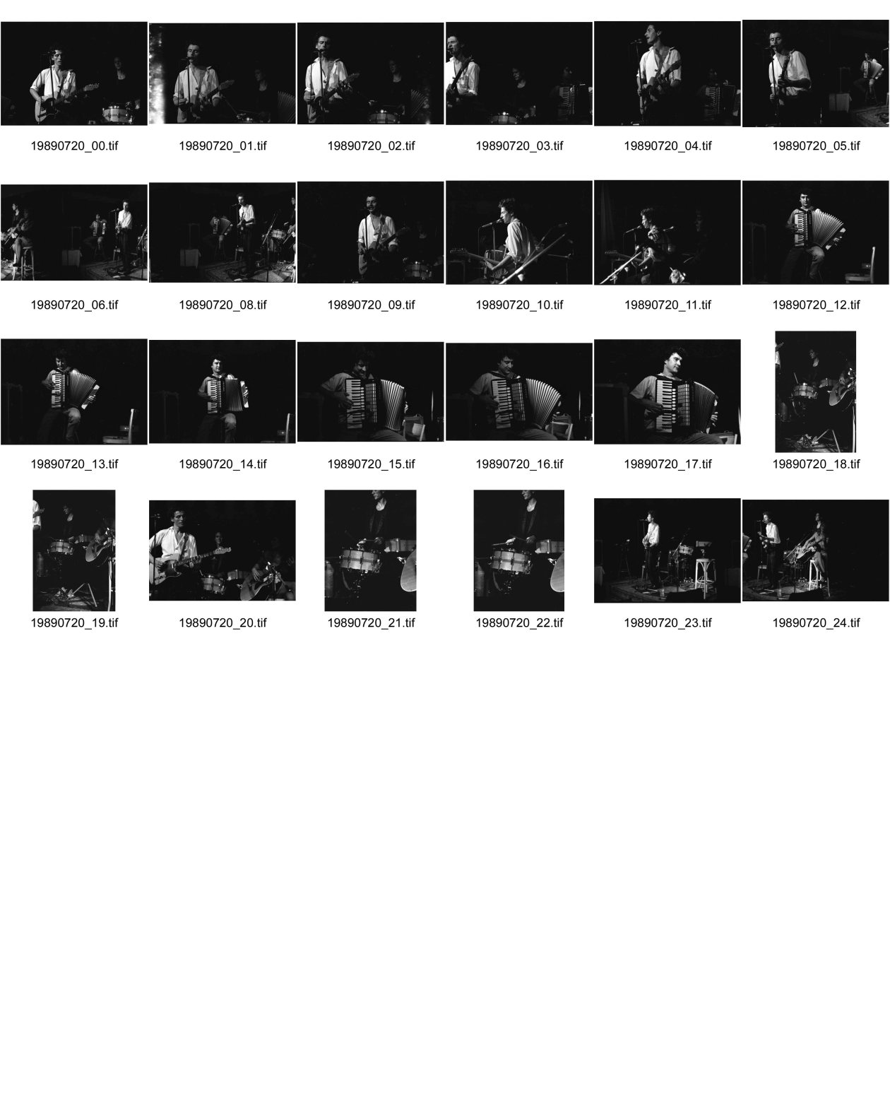 Image of sheet 19890720: Konzert Jelly Fish Kiss in Bachs für Dani Hitzig. Mit Andrea Caprez Olivier Anna Maria Meier etc.