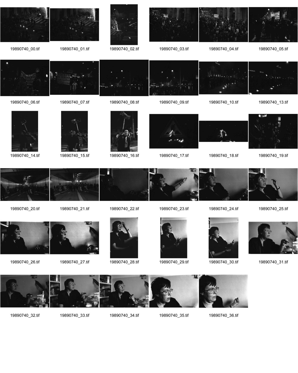 Image of sheet 19890740: Frauen Nacht Demo. Iris Vollenweider
Interwiev 
Christiane Barckhausen (* 9. Mai 1942 in Berlin) ist eine deutsche Schriftstellerin und Übersetzerin. EX-DDR, für die WOZ mit Fredi Bosshard. Tina Modotti Biografin. Portrait. Zürich 1989 Kreis vier Switzerland woman women protest Schweiz Europe